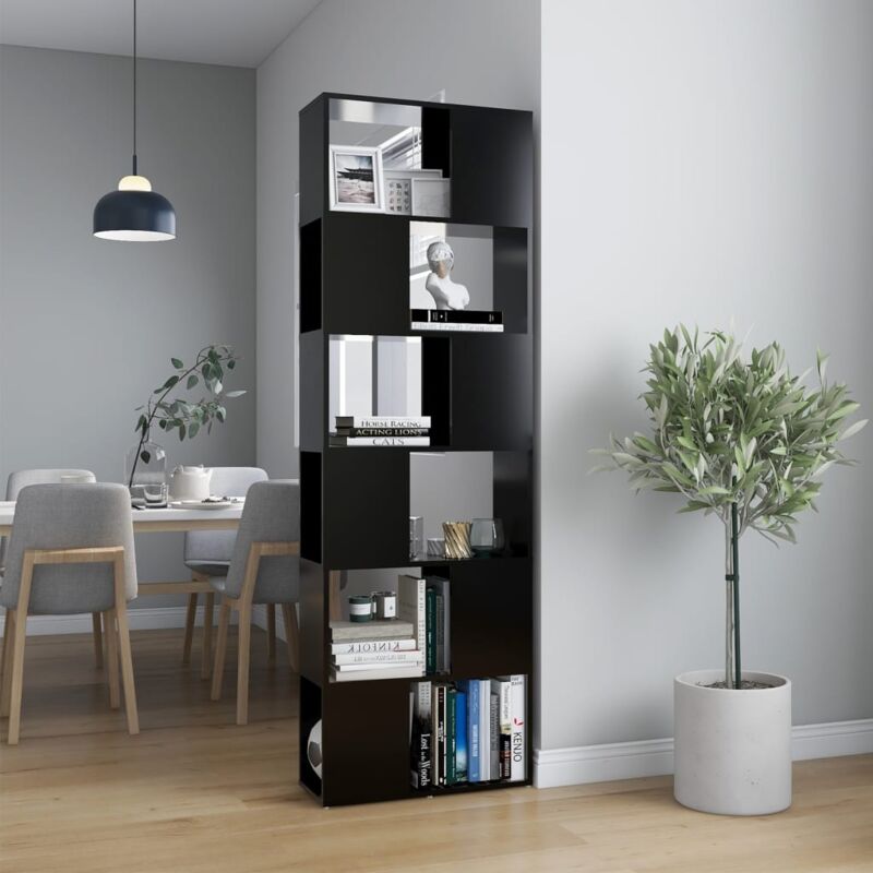 foto del prodotto libreria salvaspazio moderna 6 scomparti ideale per qualsiasi stanza vari colori colore nero