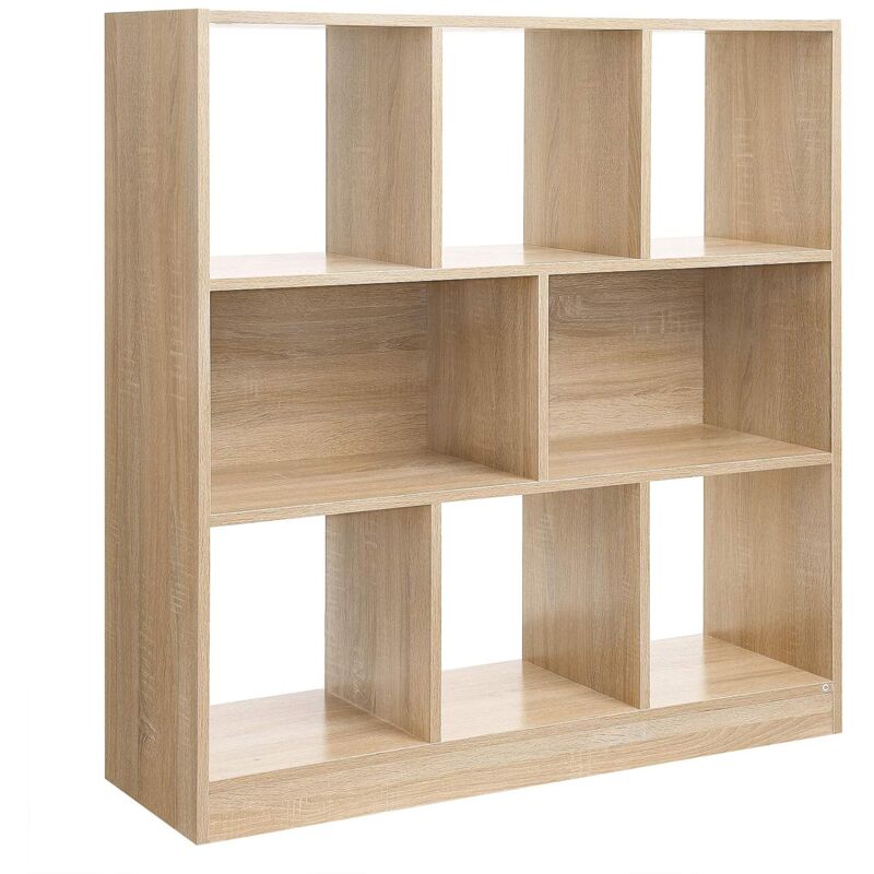 foto del prodotto libreria, scaffale con scomparti e ripiani aperti, portaoggetti autoportante, organizzatore, per soggiorno, camera da letto, studio, 97,5 x 30 x 100
