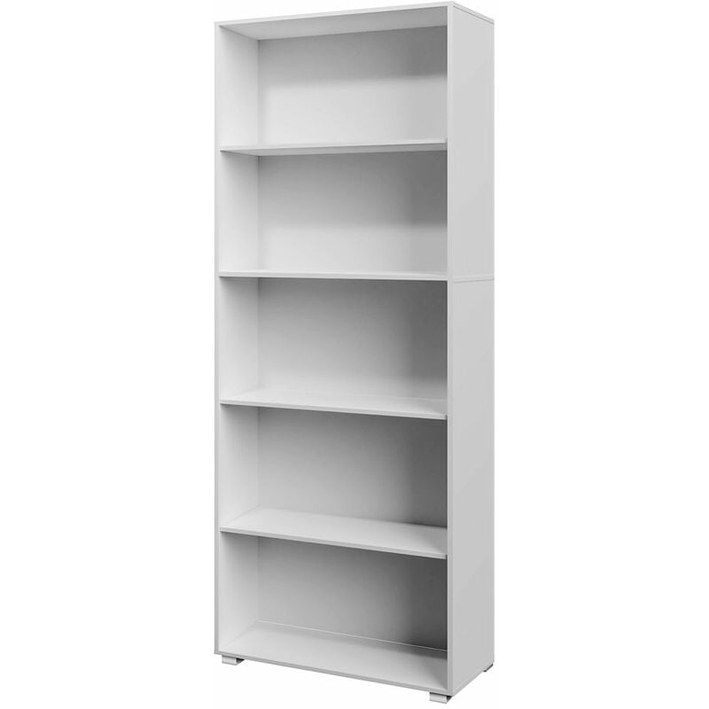 foto del prodotto libreria scaffale mobile casa ufficio soggiorno archiviazione colore e modello a scelta 5 shelves white en 