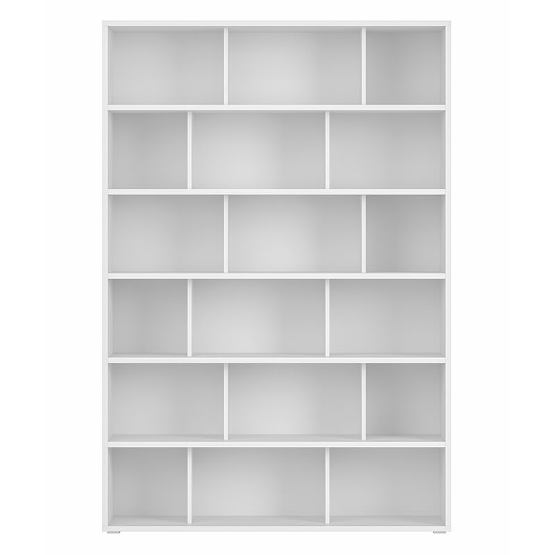 foto del prodotto libreria scandinava legno bianco l140 cm epure