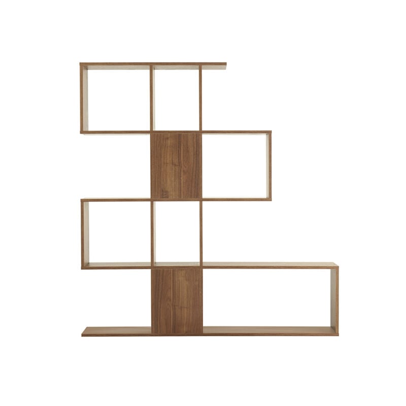 foto del prodotto libreria scandinava mobile divisorio design finitura noce h147 cm como