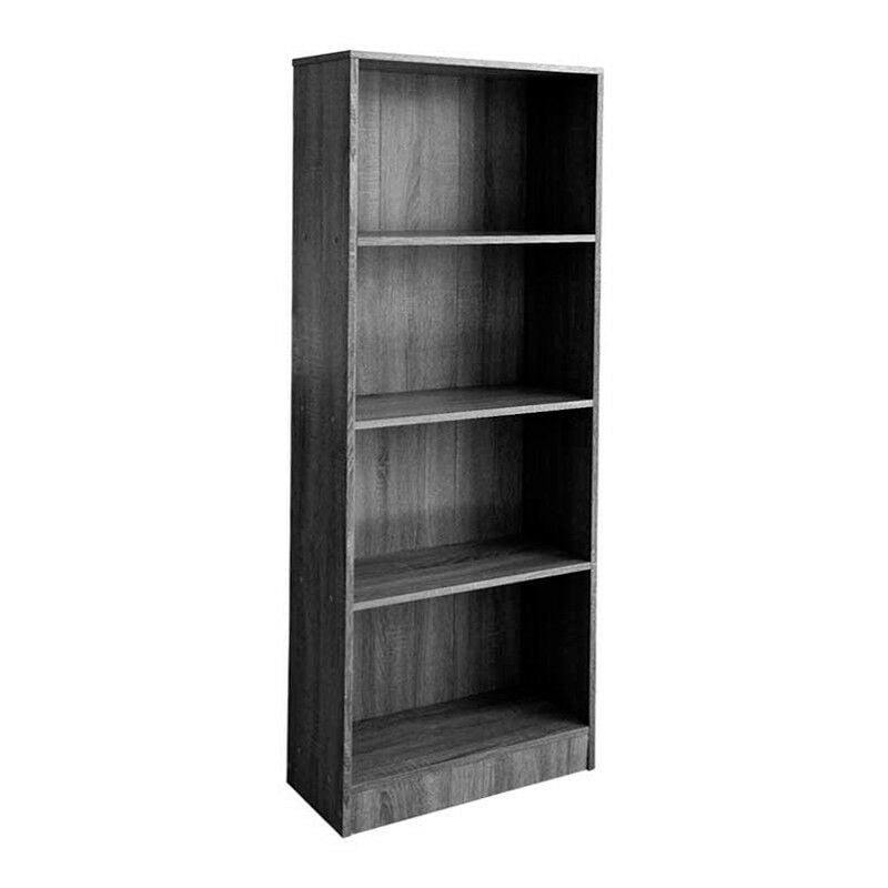 foto del prodotto libreria ufficio cameretta grigio a muro cm 60 x 24 x 170