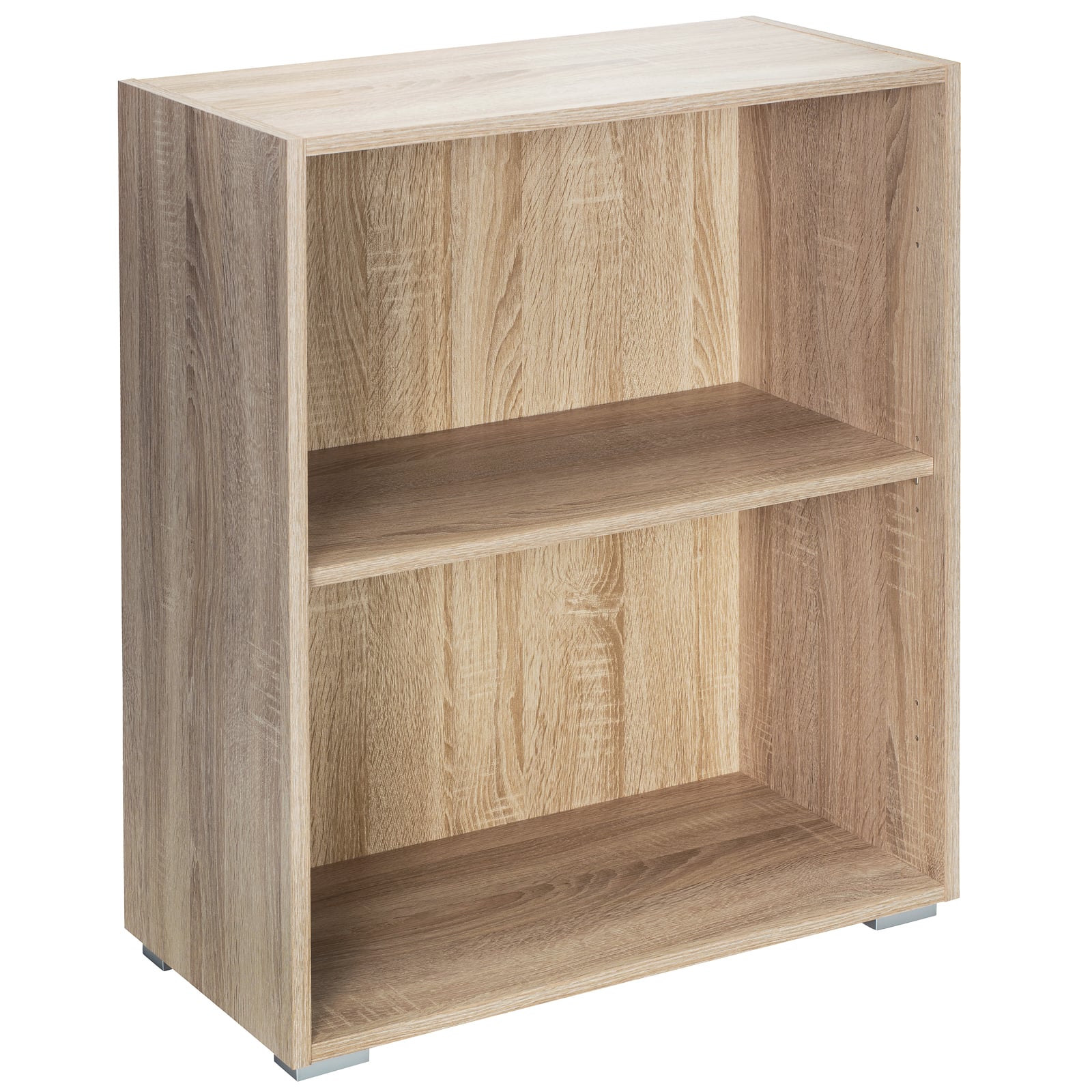 foto del prodotto libreria vela 2 ripiani in legno quercia 77x60x28cm