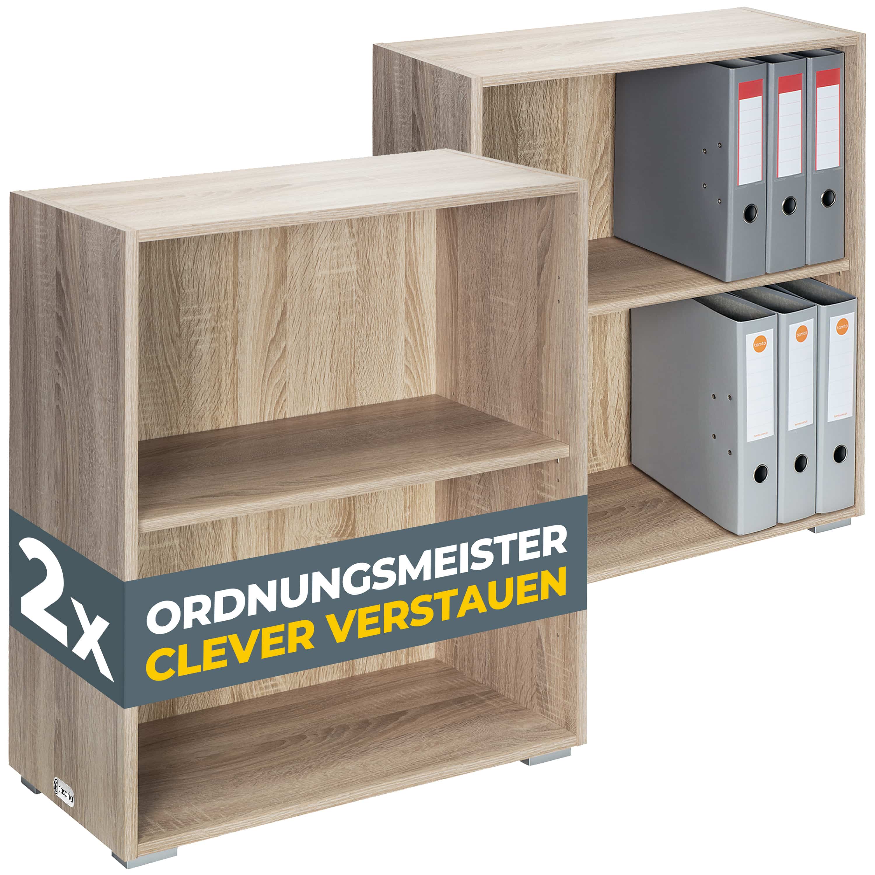 foto del prodotto libreria vela set di 2 scomparti rovere 2 vani