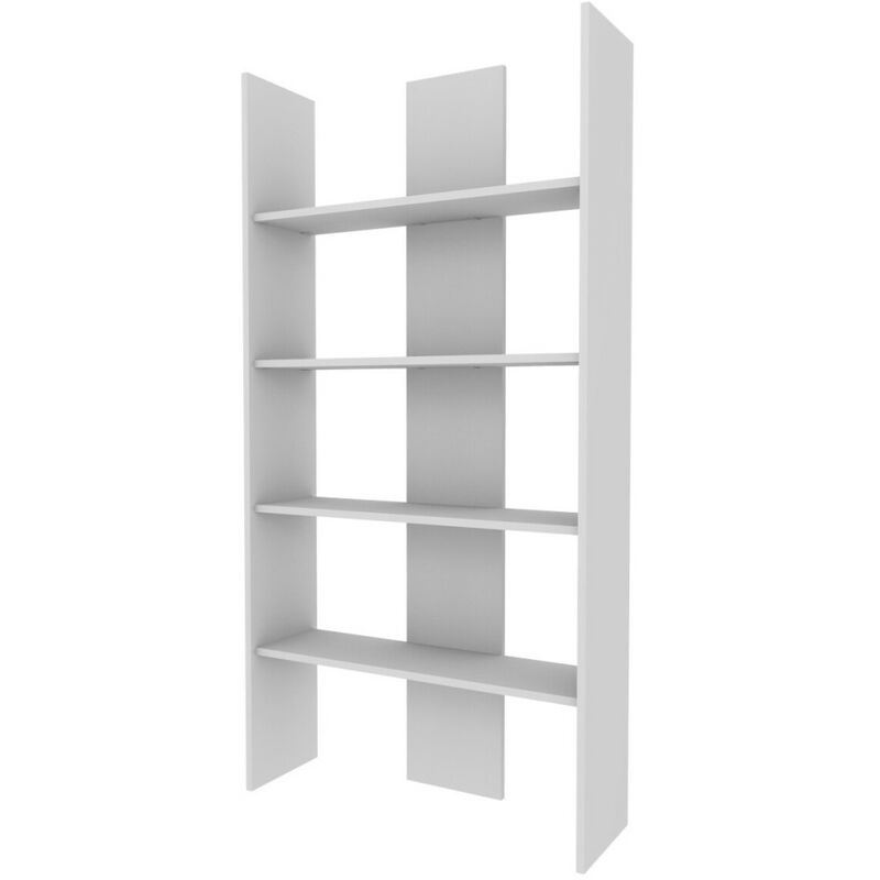 foto del prodotto libreria versatile design moderno, montaggio facile, ideale per soggiorno, studio e cameretta bianco