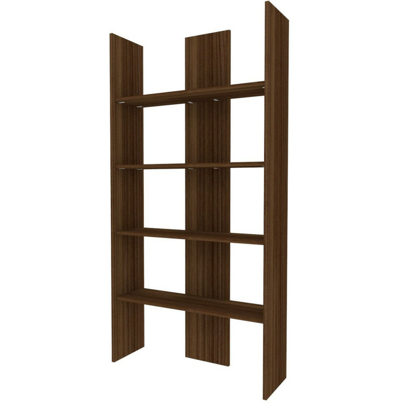 foto del prodotto libreria versatile design moderno, montaggio facile, ideale per soggiorno, studio e cameretta noce canaletto