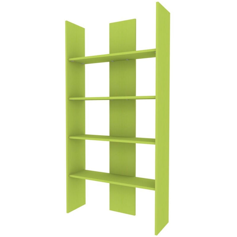 foto del prodotto libreria versatile design moderno, montaggio facile, ideale per soggiorno, studio e cameretta verde lime