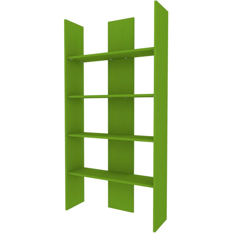 foto del prodotto libreria versatile design moderno, montaggio facile, ideale per soggiorno, studio e cameretta verde mela