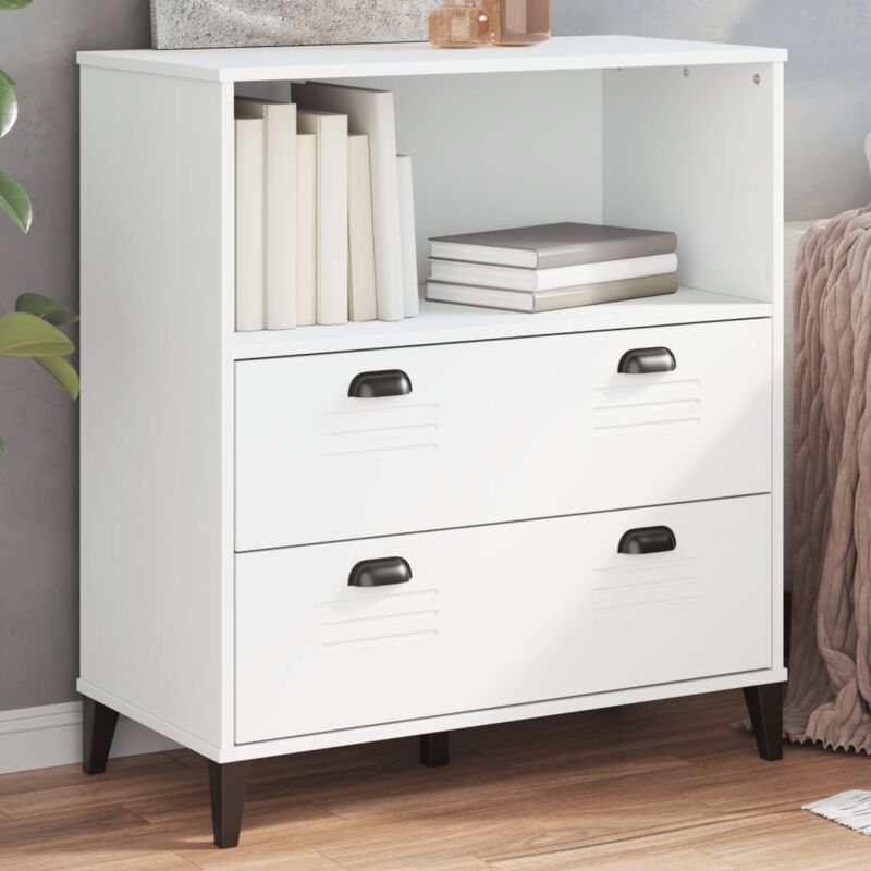 foto del prodotto libreria viken bianca 80x40x80 cm in legno multistrato vidaxl