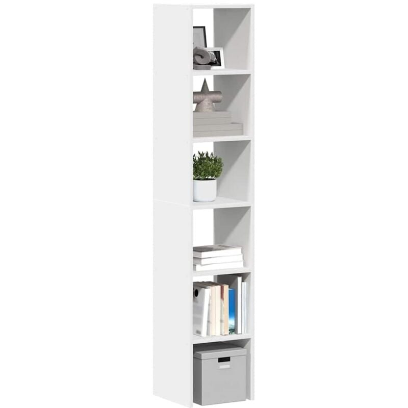 foto del prodotto librerie 2 pz impilabili bianchi 30x30x80 cm legno multistrato vidaxl