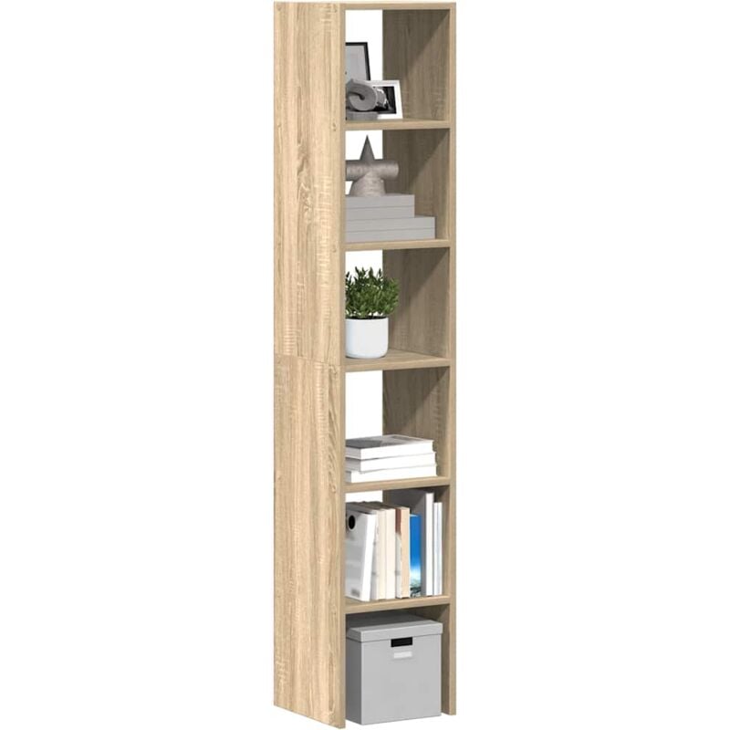 foto del prodotto librerie 2 pz impilabili rovere sonoma 30x30x80 cm truciolato vidaxl