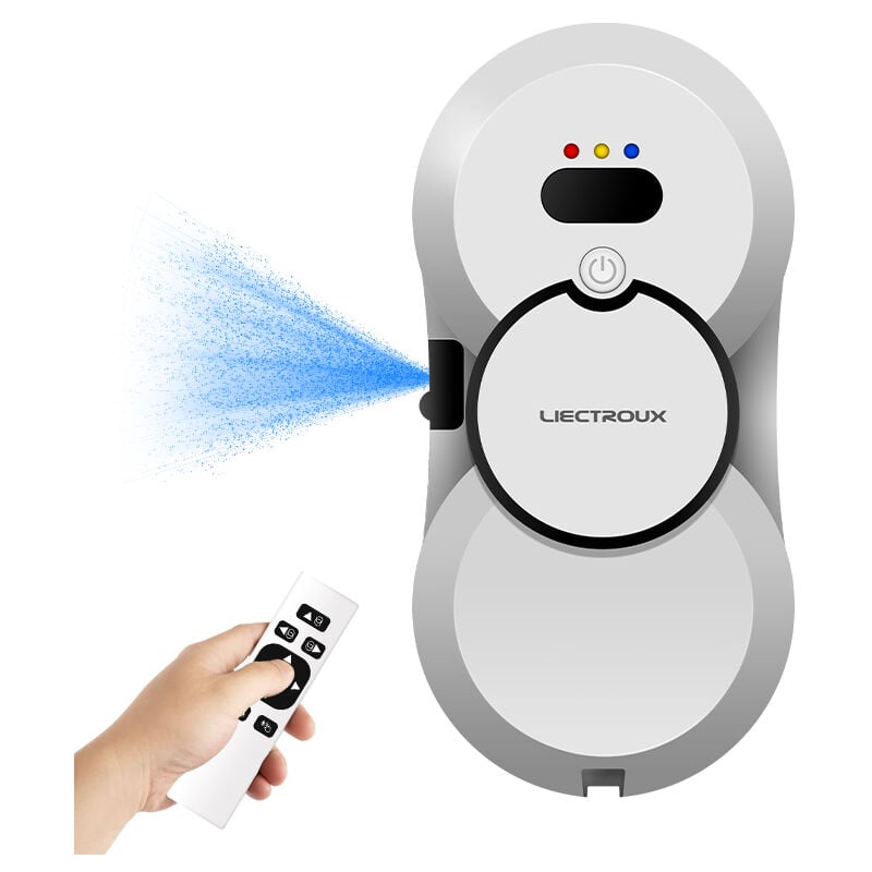 foto del prodotto liectroux robot elettrico per la pulizia delle finestre hcr 10, spruzzo d acqua a ultrasuoni, instradamento ai, motore senza spazzole, serbatoio