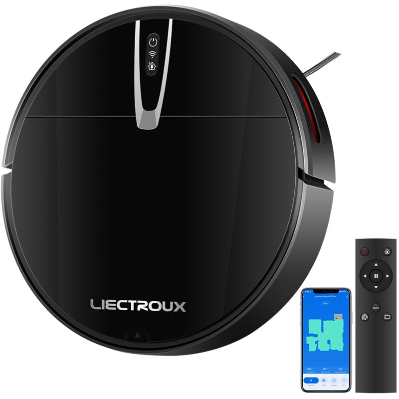 foto del prodotto liectroux robot lavapavimenti aspirapolvere v3s pro, aspirazione 4000pa, controllo tramite app, ricarica automatica intelligente, pulizia a umido e