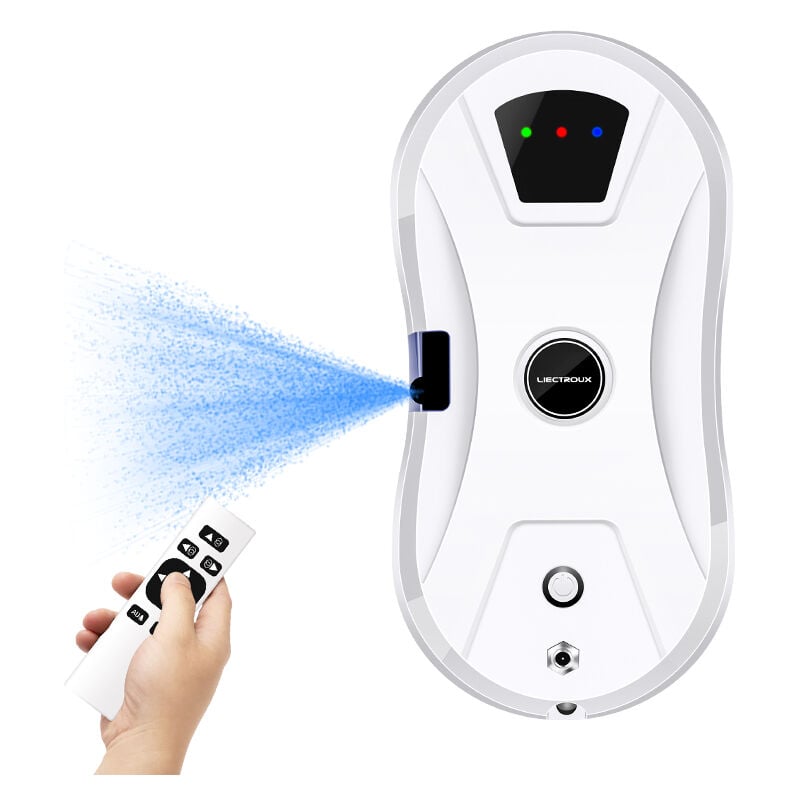 foto del prodotto liectroux robot pulisci finestre yw610, getto d acqua a ultrasuoni, pulizia a secco e a umido, percorso ai, telecomando, 5 anni di garanzia
