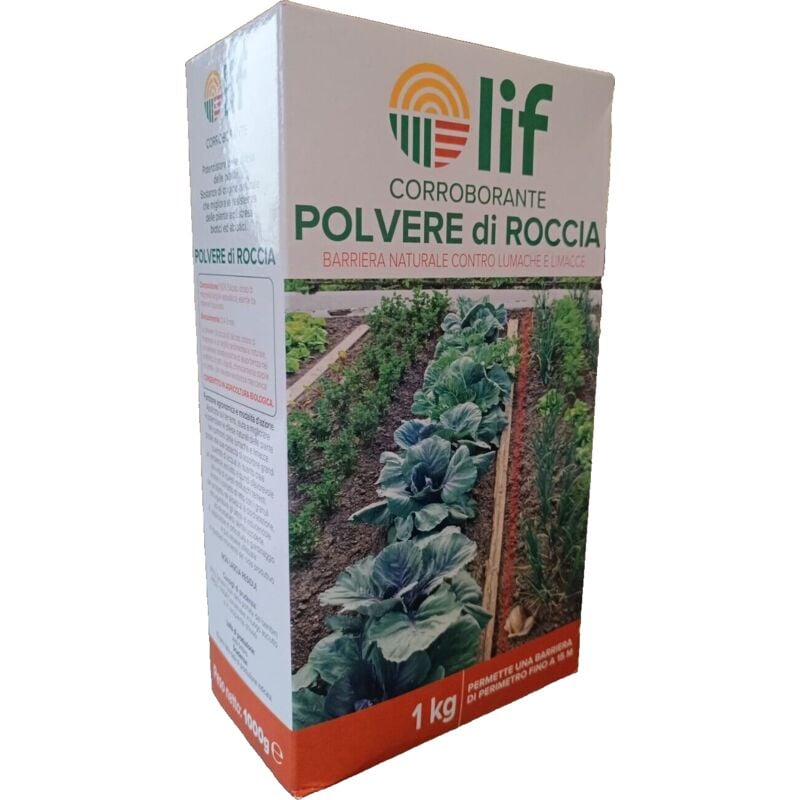 foto del prodotto lif polvere di roccia zeolite antlumache bio fungicida insetticida da 1000 g