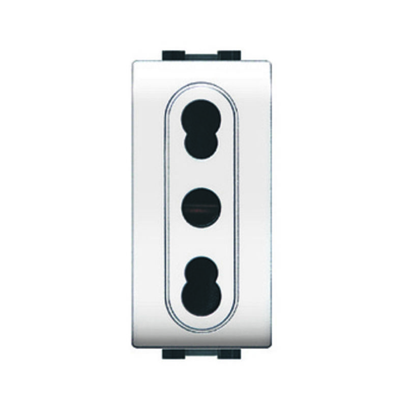 foto del prodotto life art. 4045wh presa bivalente bianca. prezzo per 1 pezzo.