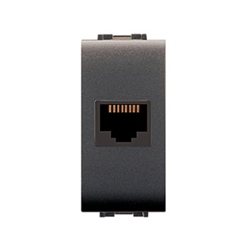 foto del prodotto life art. 4084 presa telef. rj11 plug 6 4 nero. prezzo per 1 pezzo.