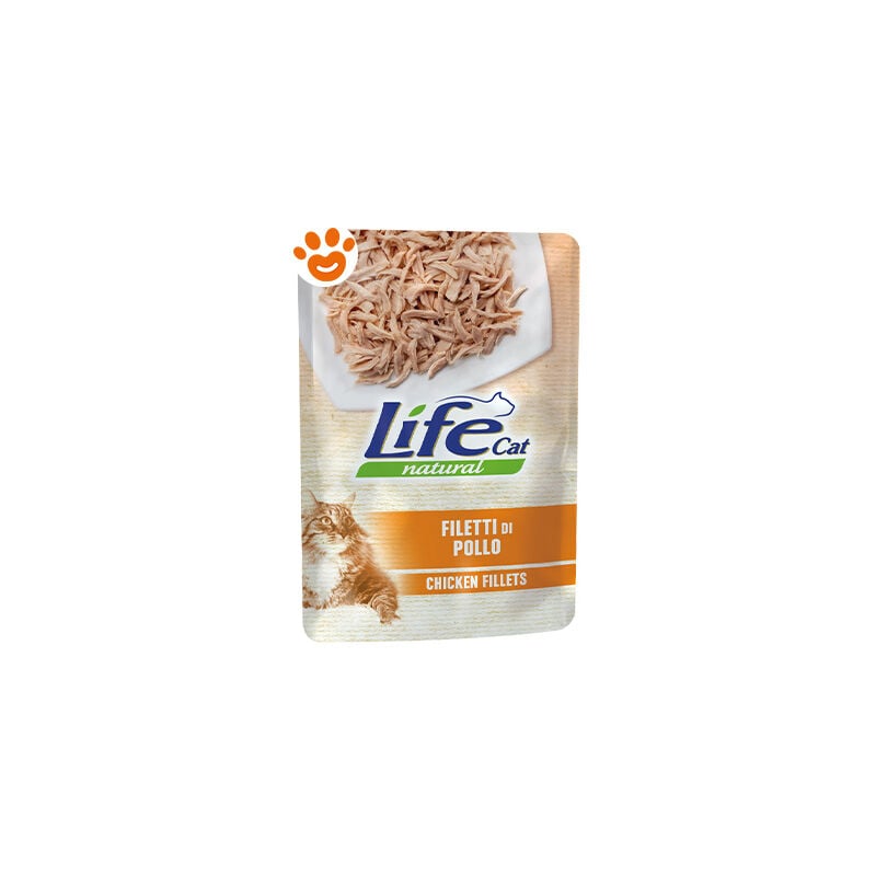 foto del prodotto life cat natural filetti di pollo cat natural filetti di pollo bustina da 70 gr