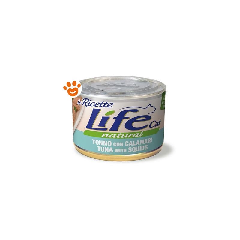 foto del prodotto life cat natural le ricette tonno con calamari life cat natural le ricette tonno con calamari lattina da 150 gr