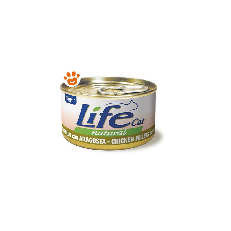 foto del prodotto life cat natural pollo con aragosta cat natural pollo con aragosta lattina da 85 gr