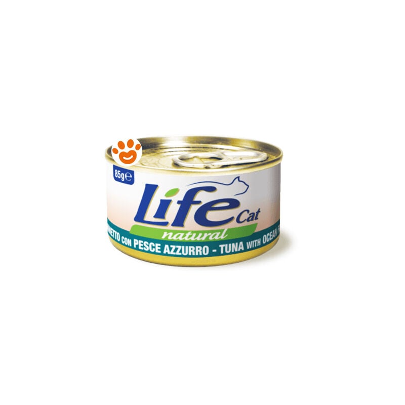 foto del prodotto life cat natural tonnetto con pesce azzurro cat natural tonnetto con pesce azzurro lattina da 85 gr