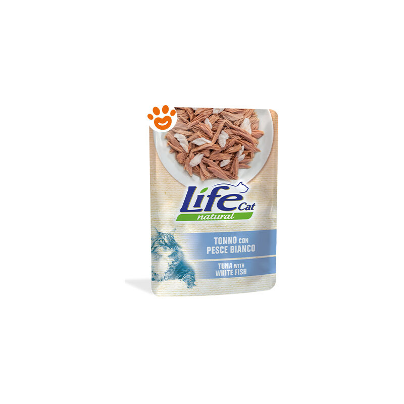 foto del prodotto life - cat natural tonno con pesce bianco cat natural tonno con pesce bianco - bustina da 70 gr
