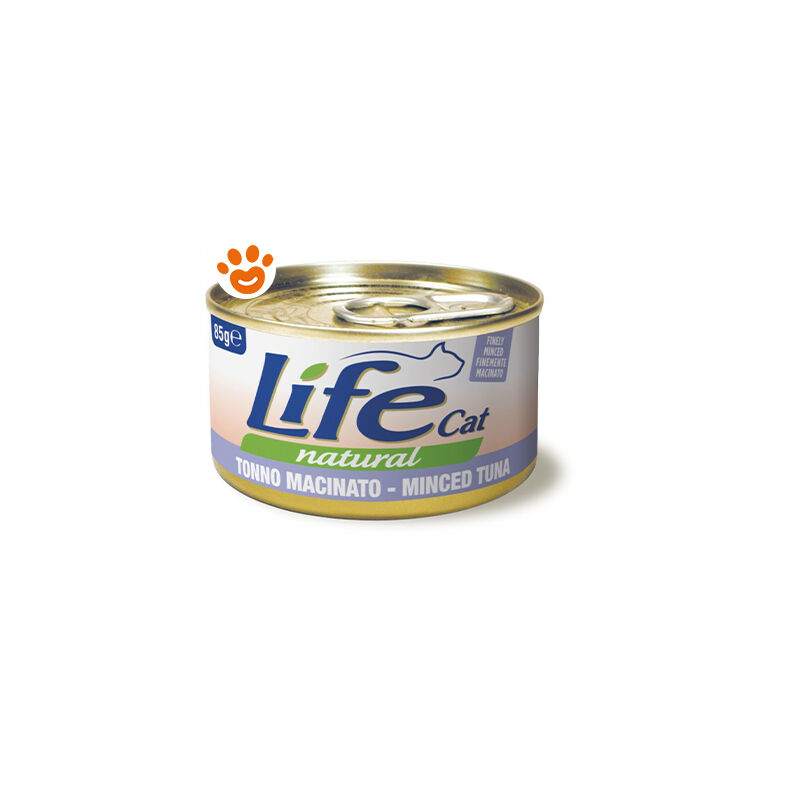 foto del prodotto life cat natural tonno finemente macinato cat natural tonno finemente macinato lattina da 85 gr