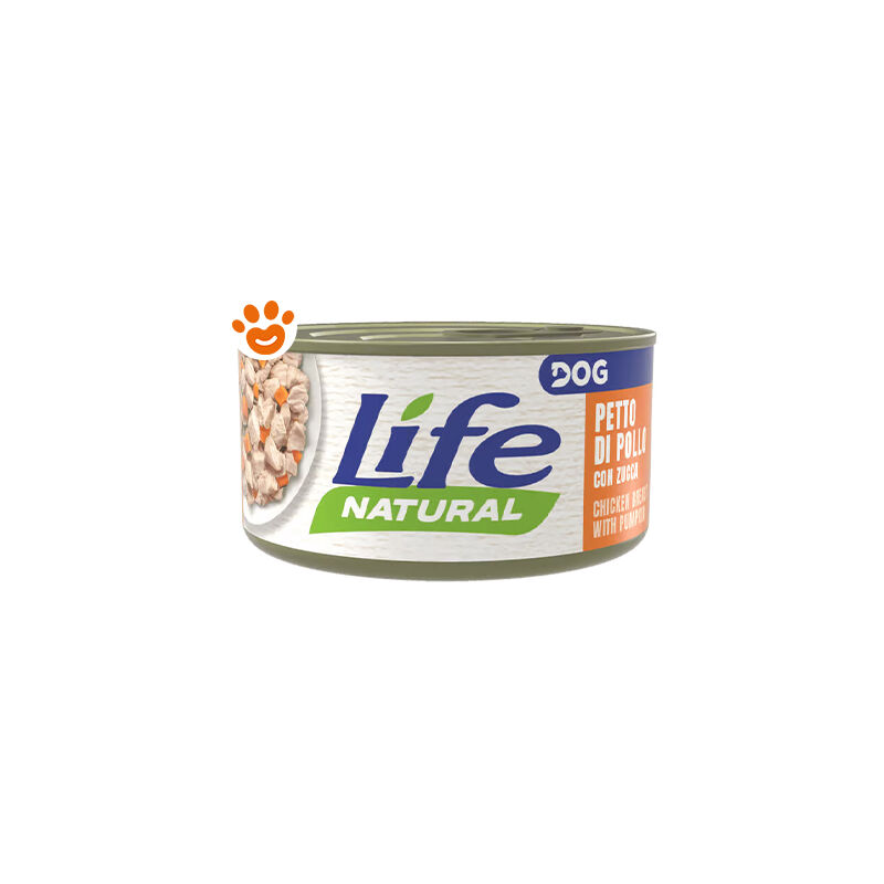 foto del prodotto life dog natural petto di pollo con zucca life dog natural petto di pollo con zucca lattina da 90 gr