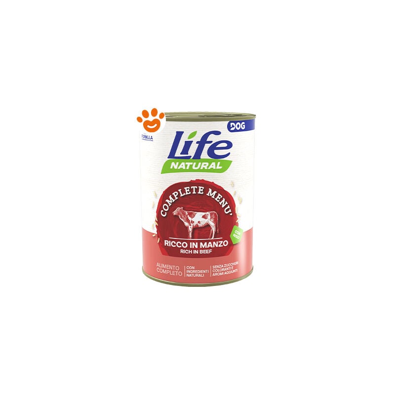 foto del prodotto life dog nutrition plus manzo dog nutrition plus manzo lattina da 400 gr