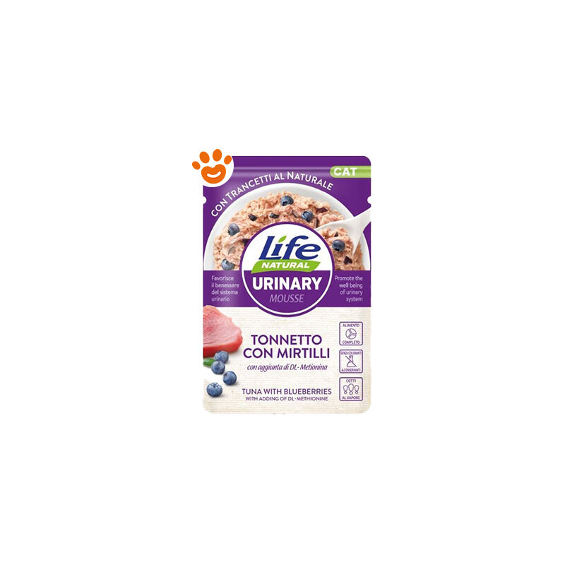 foto del prodotto life natural cat urinary tonnetto con mirtilli natural cat urinary tonnetto con mirtilli bustina da 70 gr