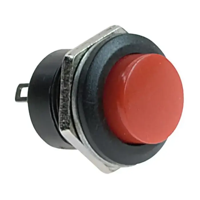 foto del prodotto life pulsante incasso con ghiera 6a contatto na rosso