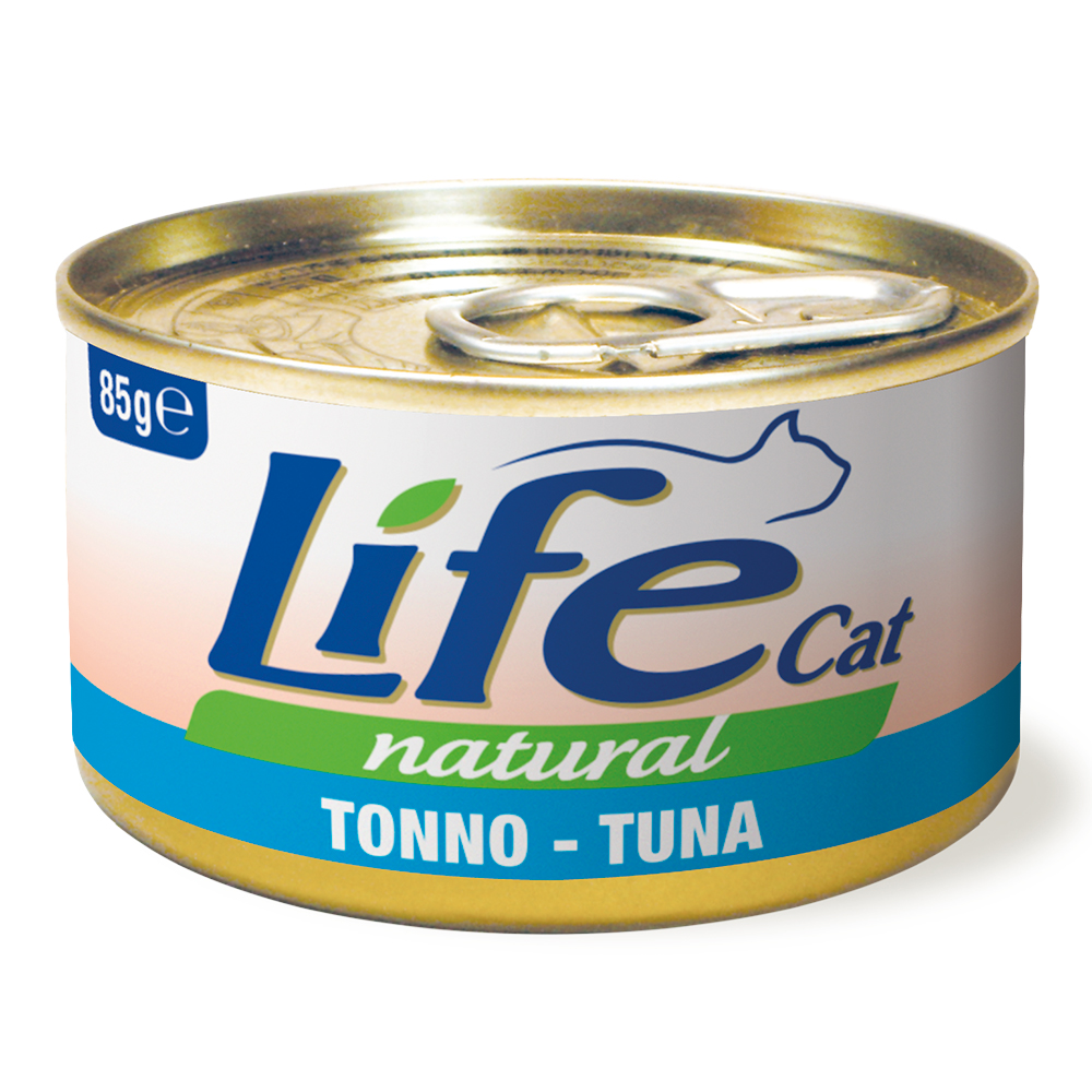 foto del prodotto lifecat natural adult umido gatto 6 x 85 g tonno