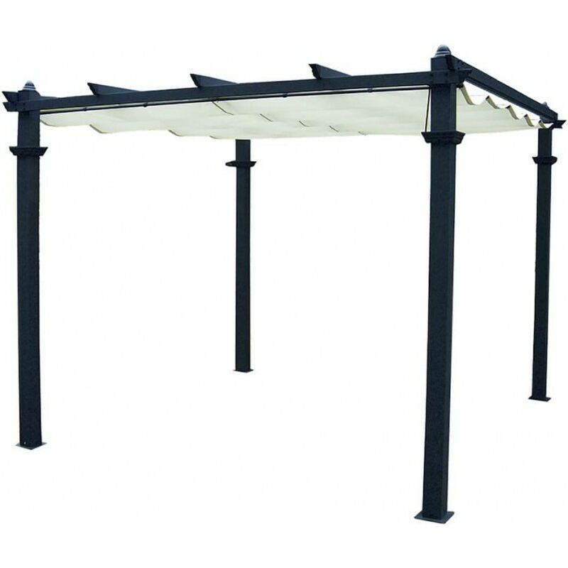 foto del prodotto lifeingarden gazebo illinois 3x4 mt struttura in alluminio e top in poliestere da giardino esterno