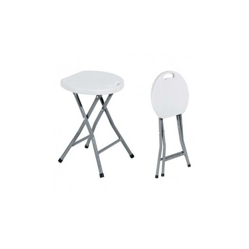 foto del prodotto lifeingarden sgabello pieghevole catering bianco, 33x30x45 cm