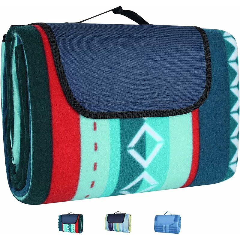 foto del prodotto liferun lifurun coperta da picnic per esterni, 200 x 300 cm, con retro impermeabile, coperta da picnic, impermeabile, con maniglia, per campeggio,