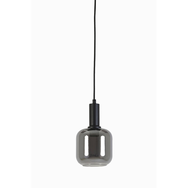 foto del prodotto light living lampada a sospensione lekar nero vetro 