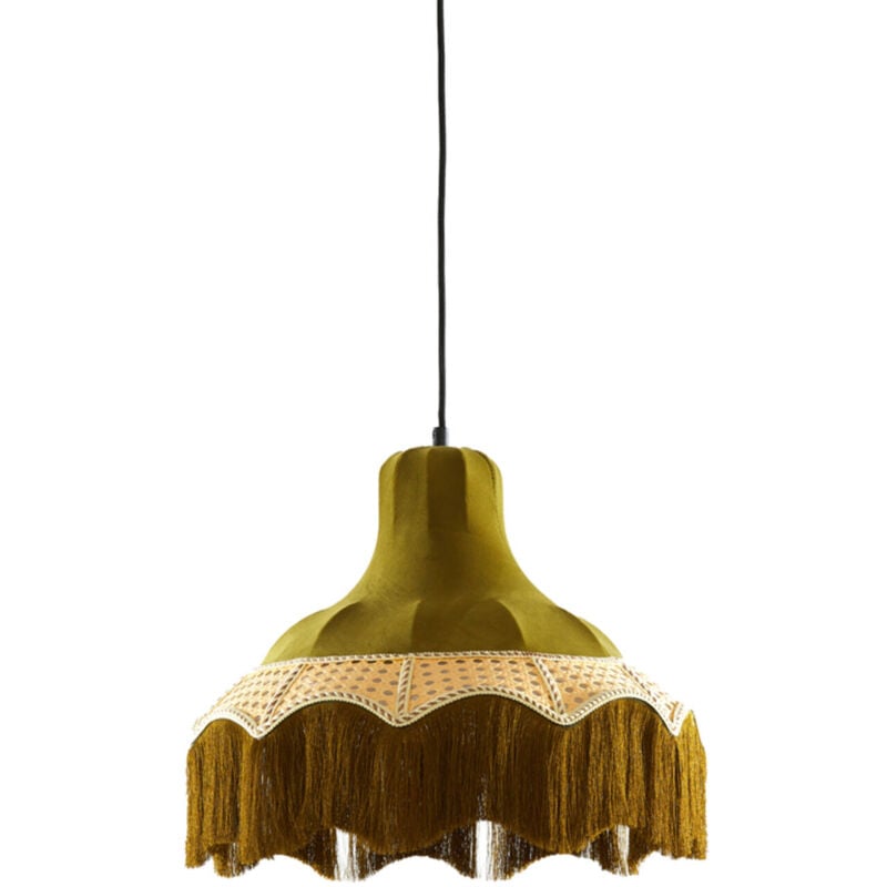 foto del prodotto light living - lampada a sospensione - mizia - verde - tessile
