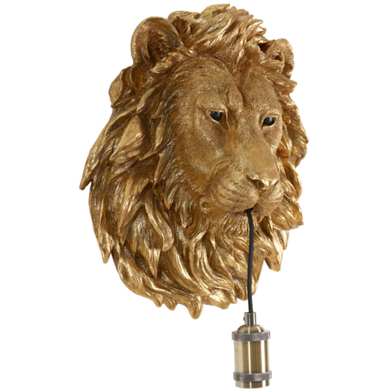 foto del prodotto light living - lampada da parete - lion - bronzo - plastica -
