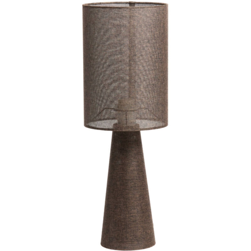 foto del prodotto light living lampada da tavolo micky marrone tessile 