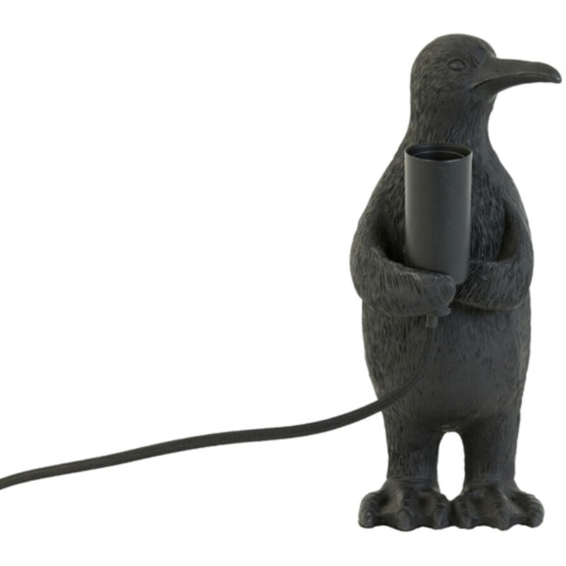 foto del prodotto light living lampada da tavolo penguin nero plastica 