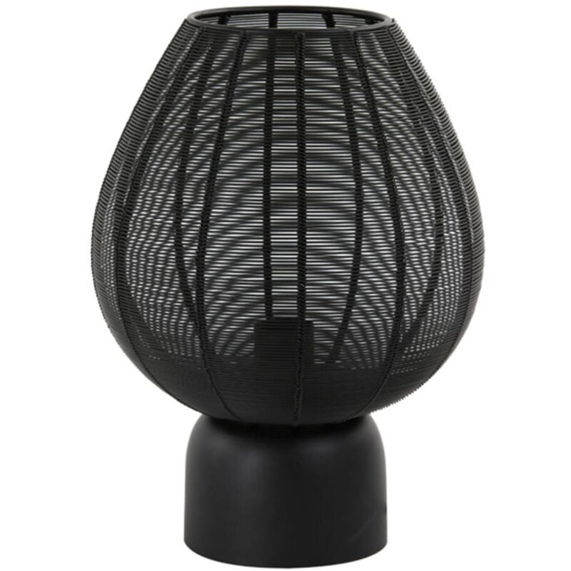 foto del prodotto light living lampada da tavolo suneko nero metallo 