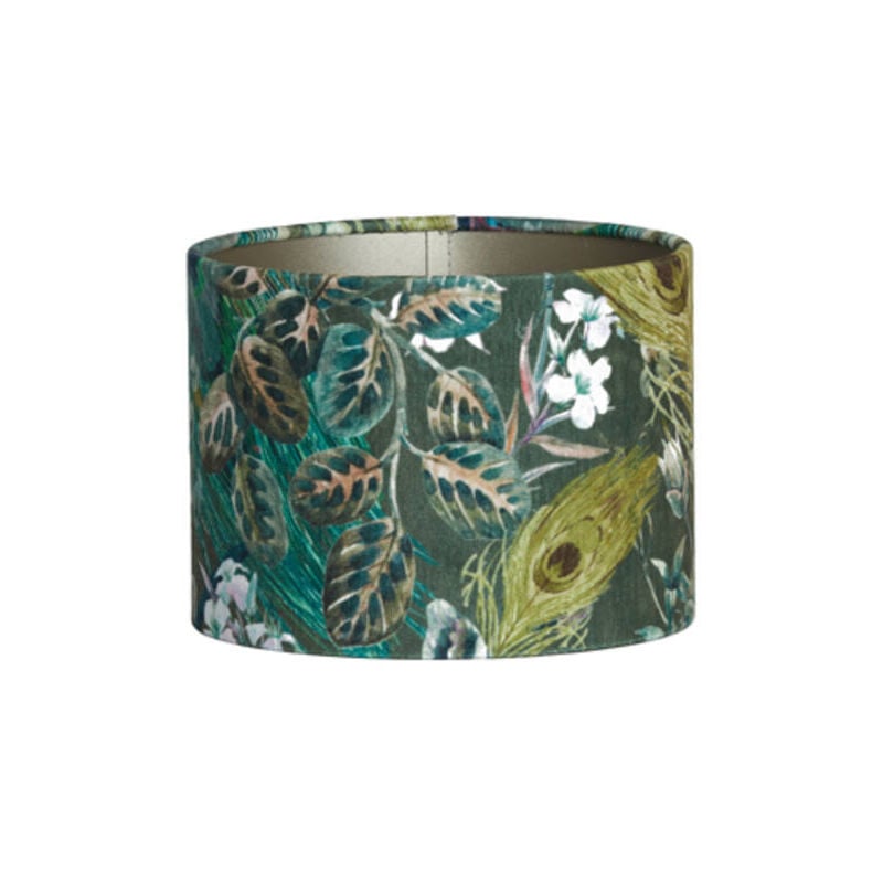 foto del prodotto light living - paralume - xenia flora - verde - tessile -