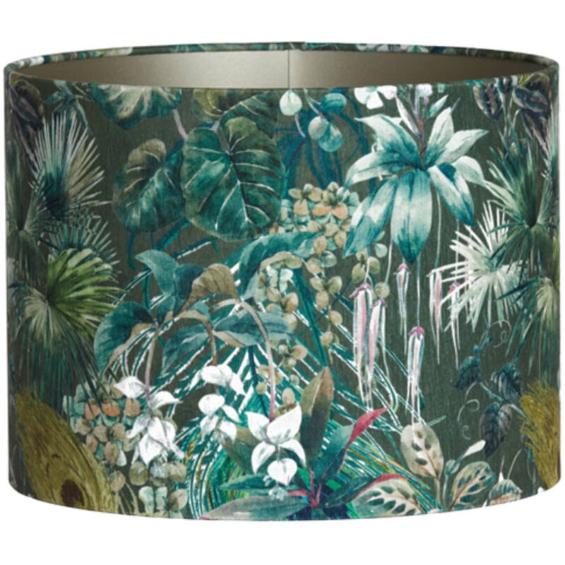 foto del prodotto light living - paralume - xenia flora - verde - tessile -