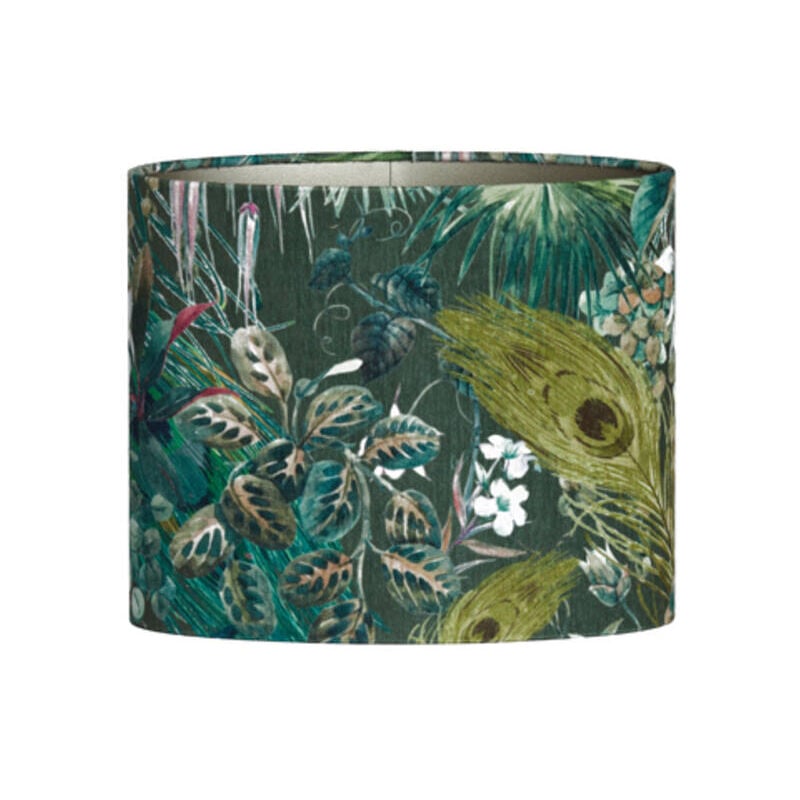 foto del prodotto light living paralume xenia flora verde tessile e27 