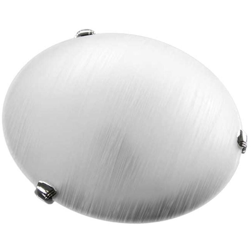 foto del prodotto light plafoniera in vetro tonda da 40 cm in colore bianco satinato