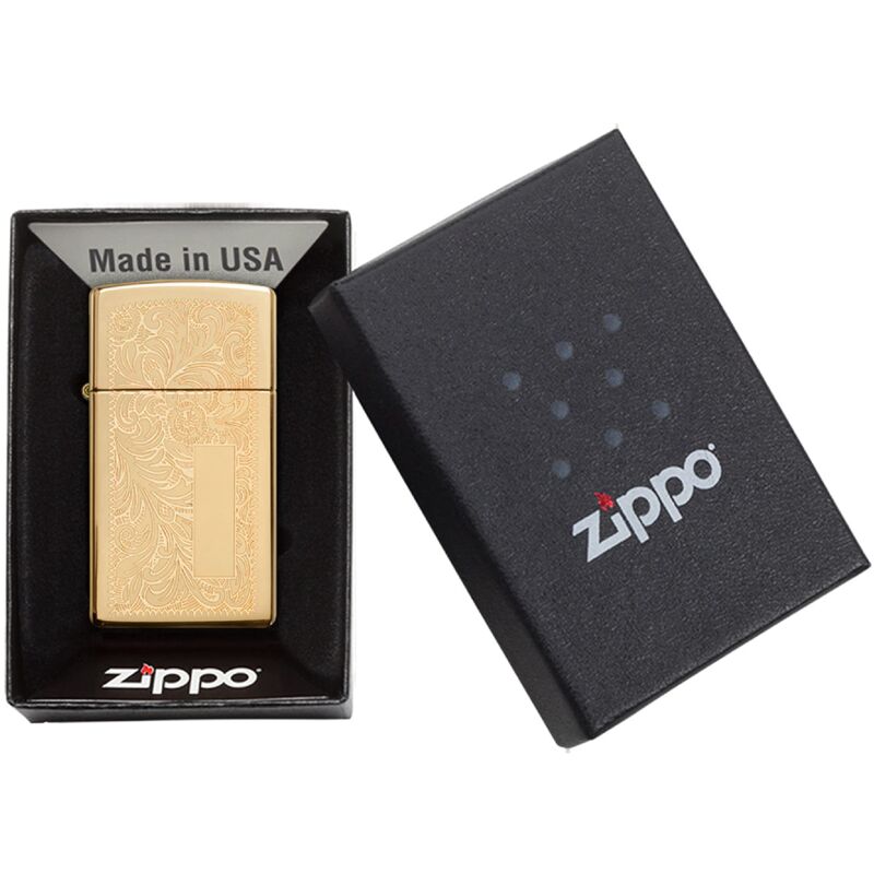foto del prodotto lighter venetian brass slim zippo