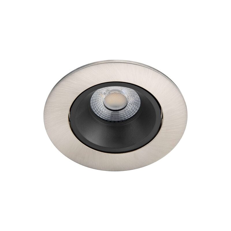 foto del prodotto lighting faretto da incasso led abrosa, equivalente a 9 w, 27k, luce bianca calda, dimmerabile, nichel philips