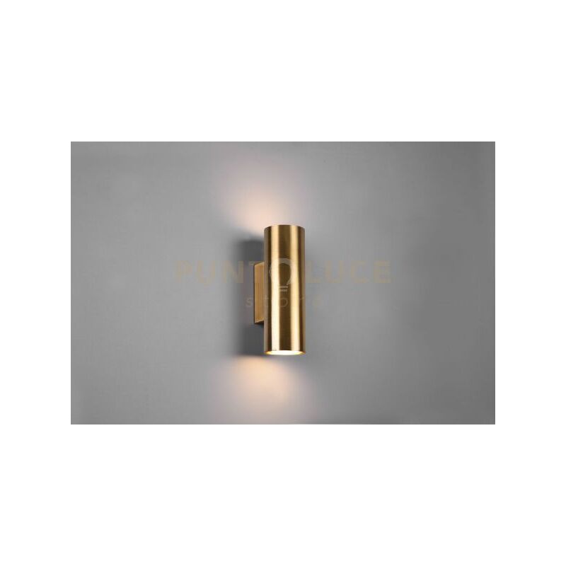 foto del prodotto lighting marley applique cilindro metallo ottone anticato bi emissione h. 18cm 212400204 trio
