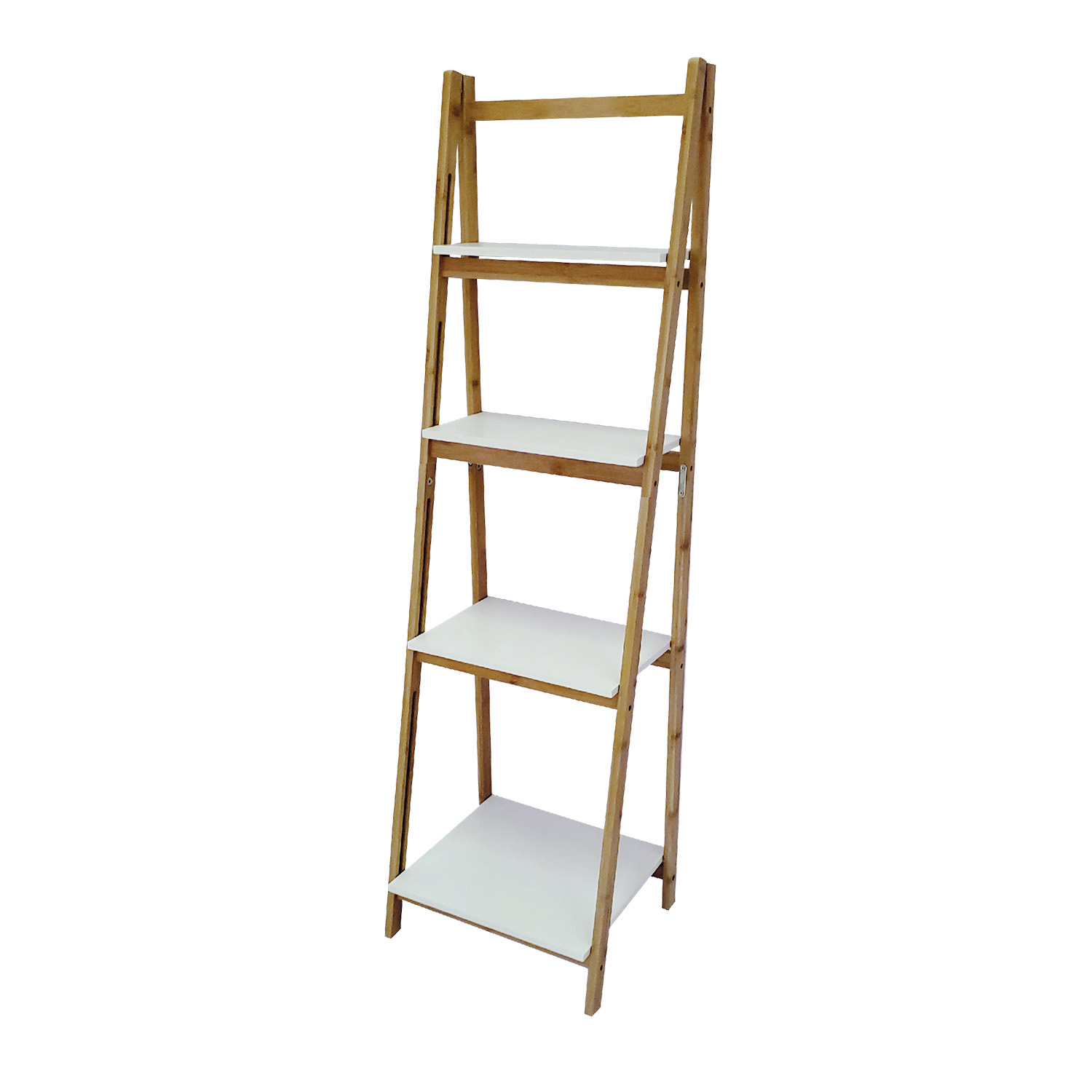 foto del prodotto lila - scaffale in bamboo ed mdf a 4 ripiani