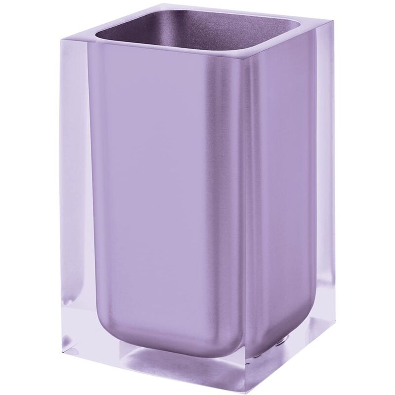 foto del prodotto lilla, auckland bagno, misure e peso 11x7,2x7,2 cm 0,29 kg, portaspazzolini in resina trasparente di alta qualit , design r s, fatto a mano, 2